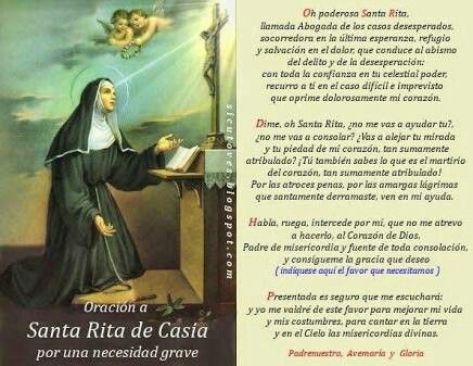 Ayuda celestial: Oraciones a Santa Rita de Casia para causas imposibles